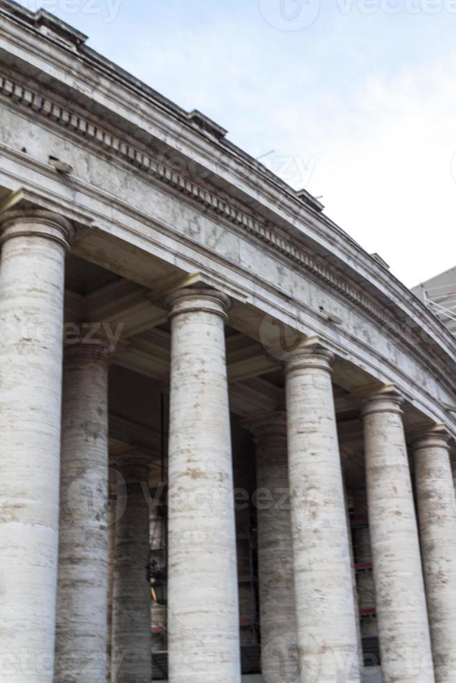 Buildings in Vatican, the Holy See within Rome, Italy. Part of Saint Peter's Basilica. photo