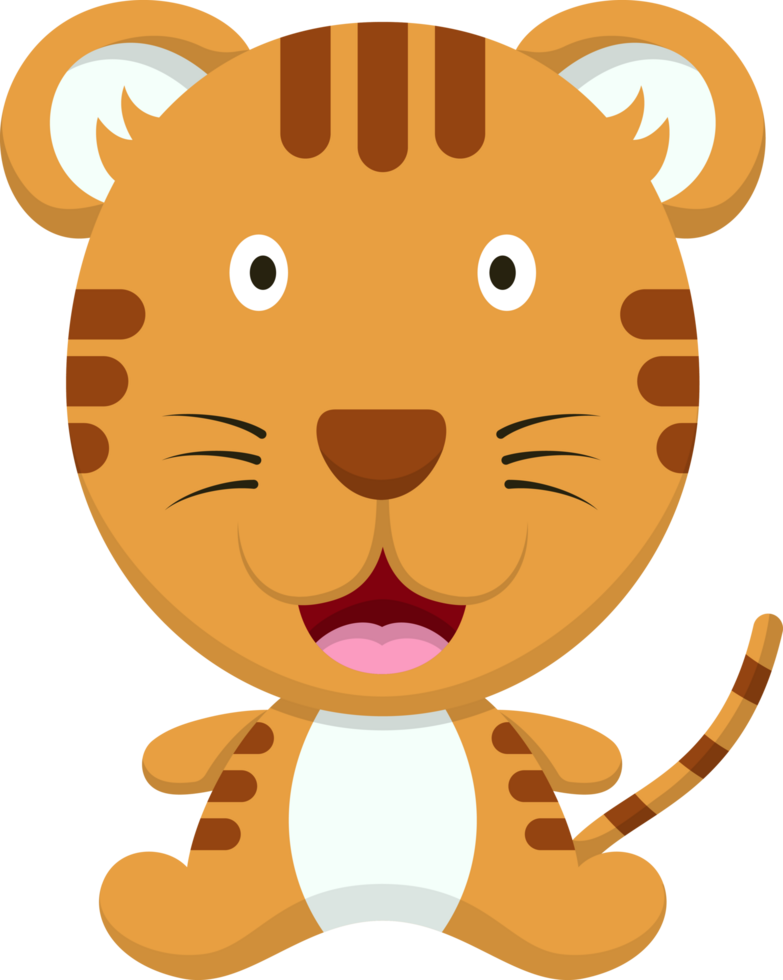 Cartoon tiger illustration png