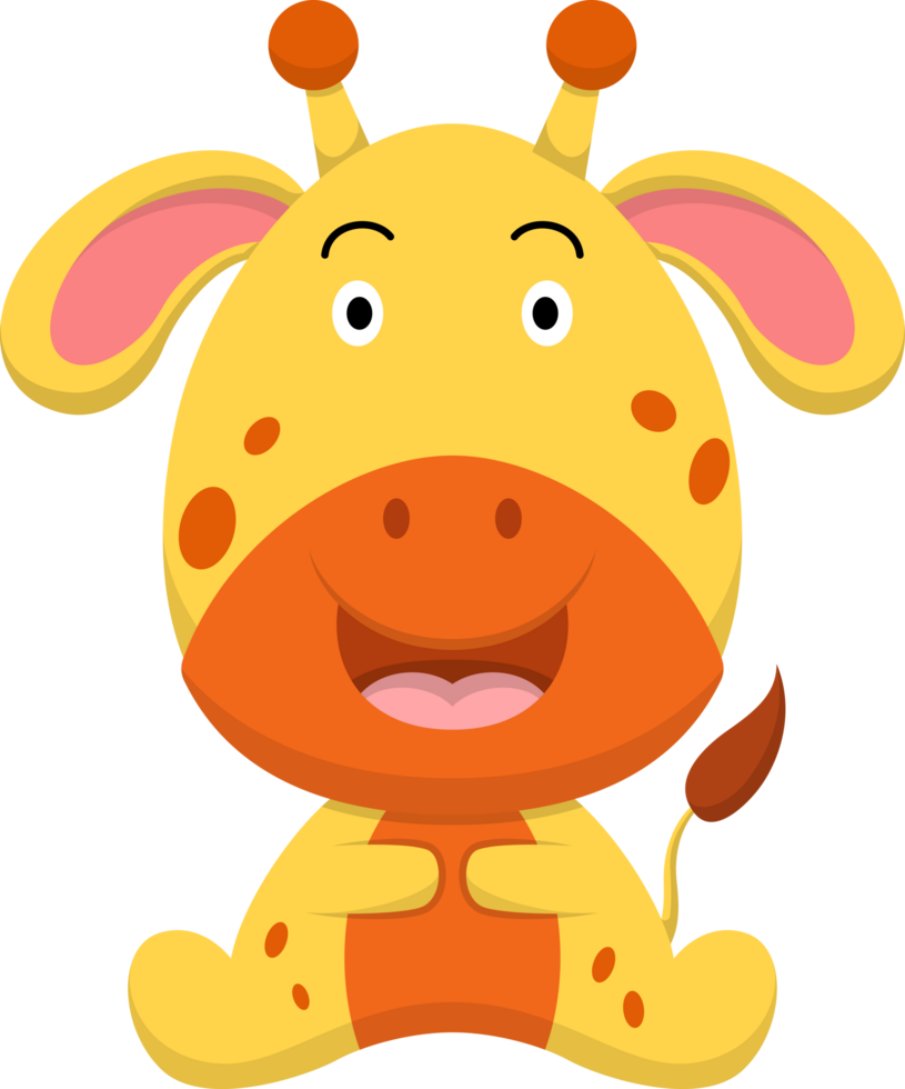 Cartoon giraffe illustration png