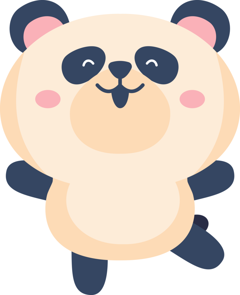 Cartoon panda illustration png