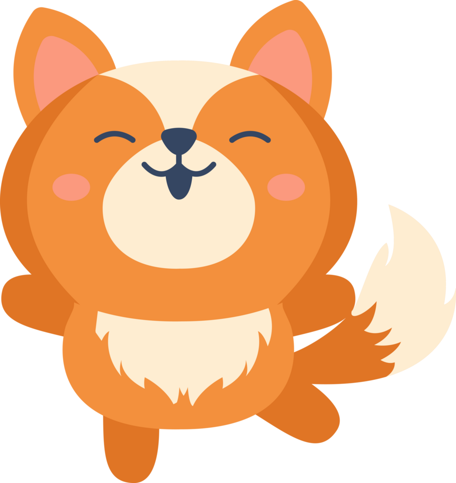 Cartoon fox illustration png