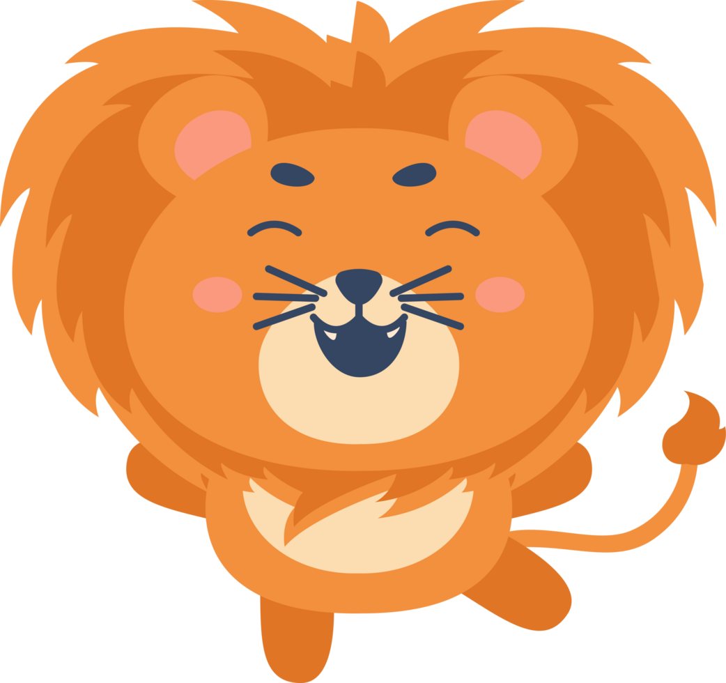 illustration de lion de dessin animé png