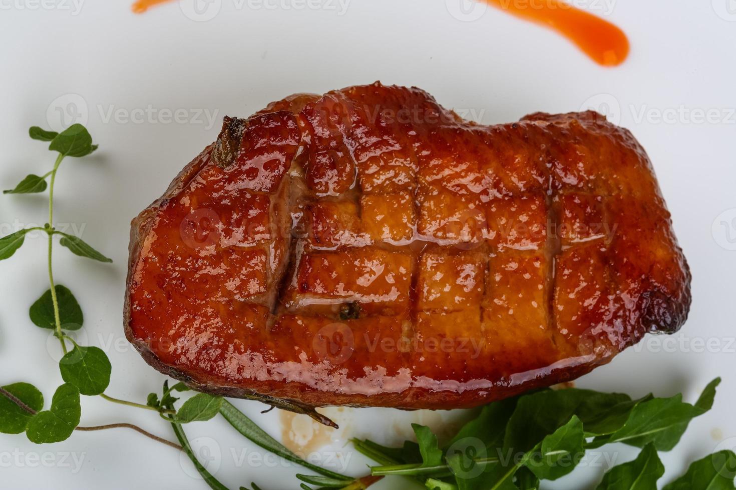 Roasted duck breast photo