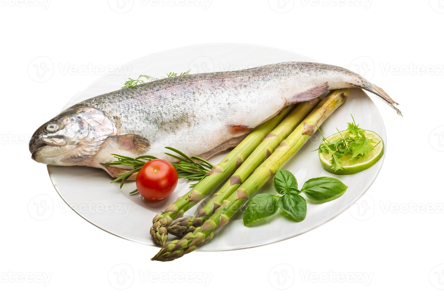Fresh raw rainbow trout photo