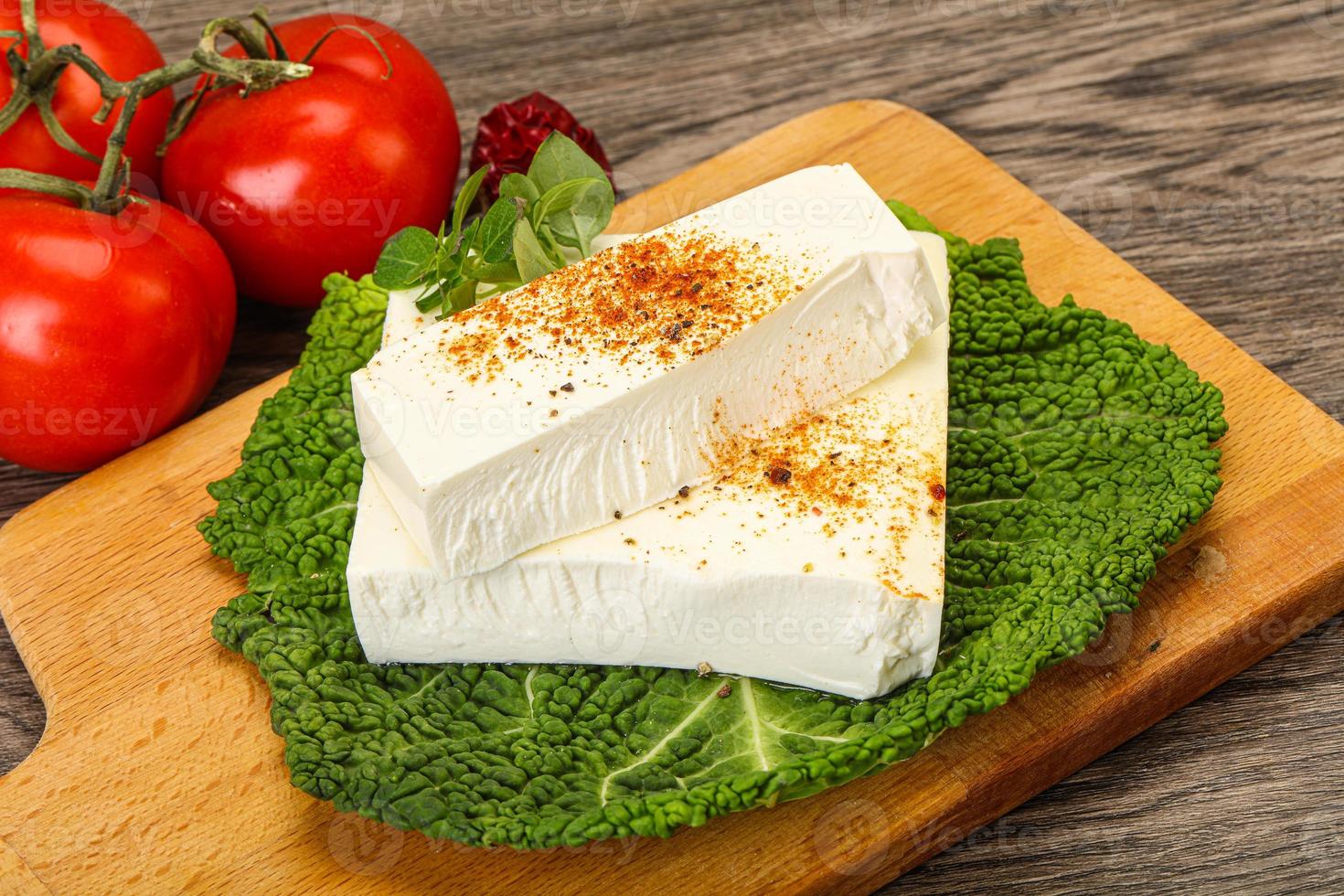 Greek Feta cheese for salad photo