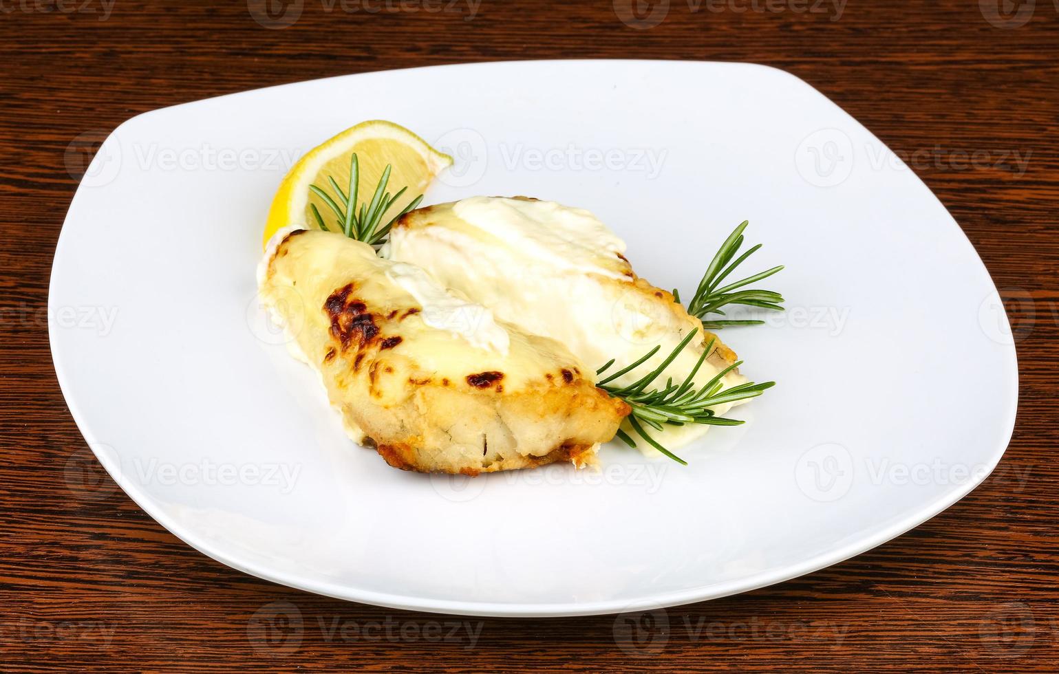 Baked perch fillet photo