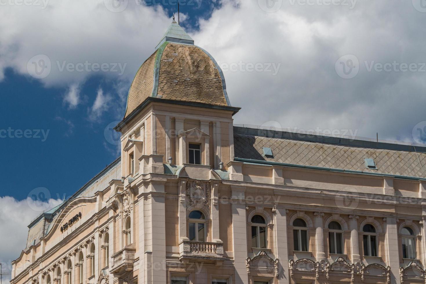 typical buildings 19th-century in Buda Castle district of Budapest photo