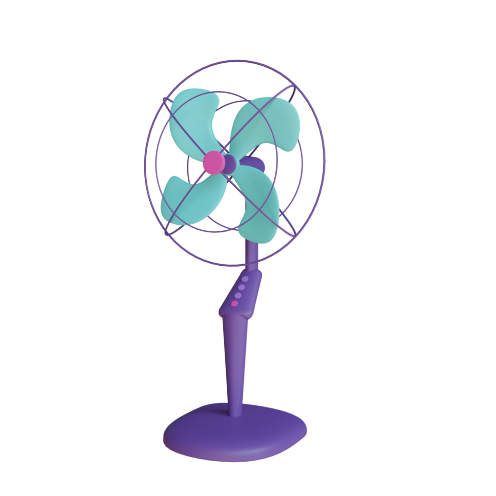 3d Render electric fan object png