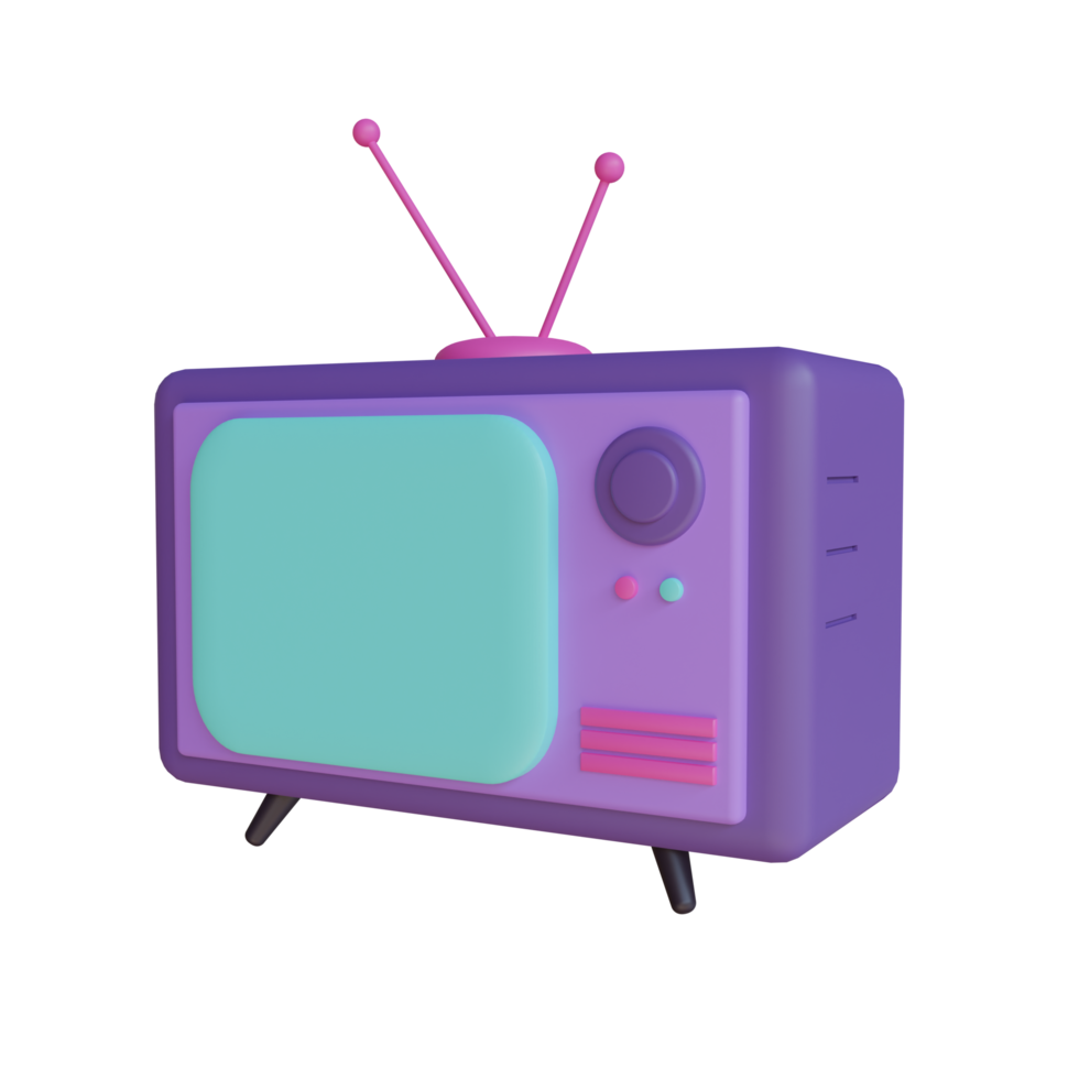 3D render televisie-object png