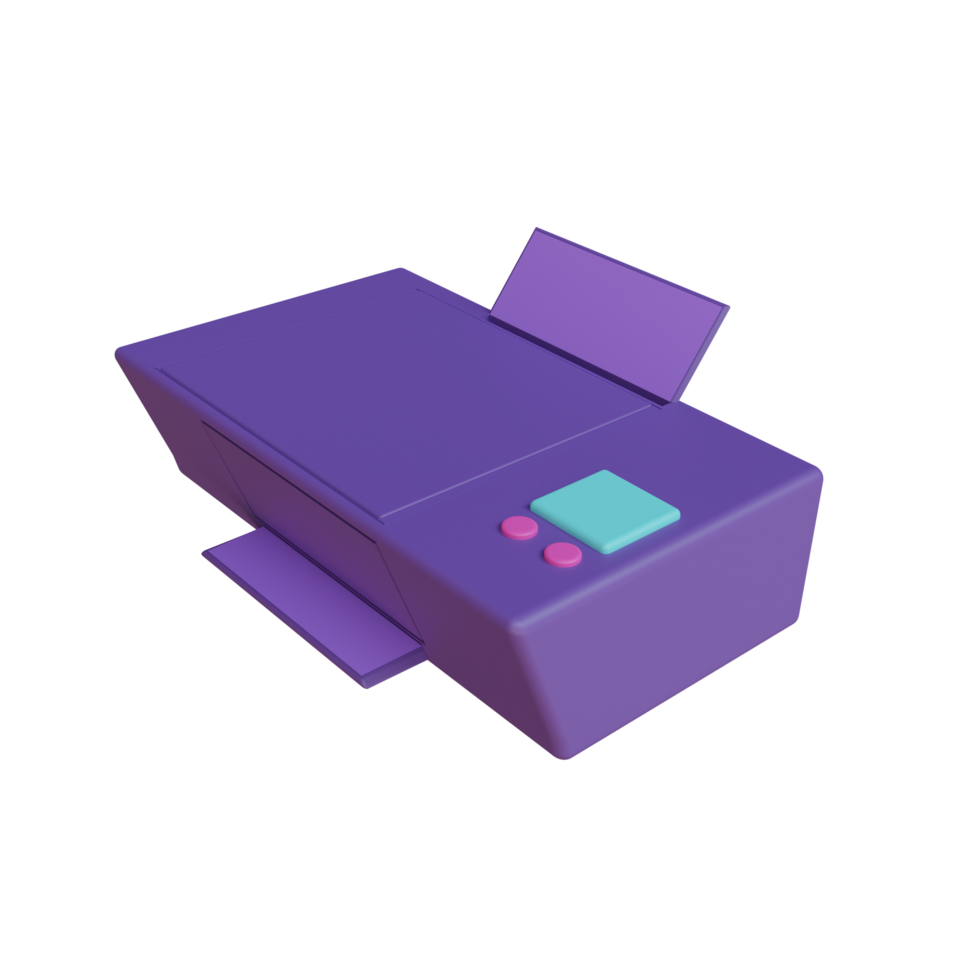 3d render printer object png