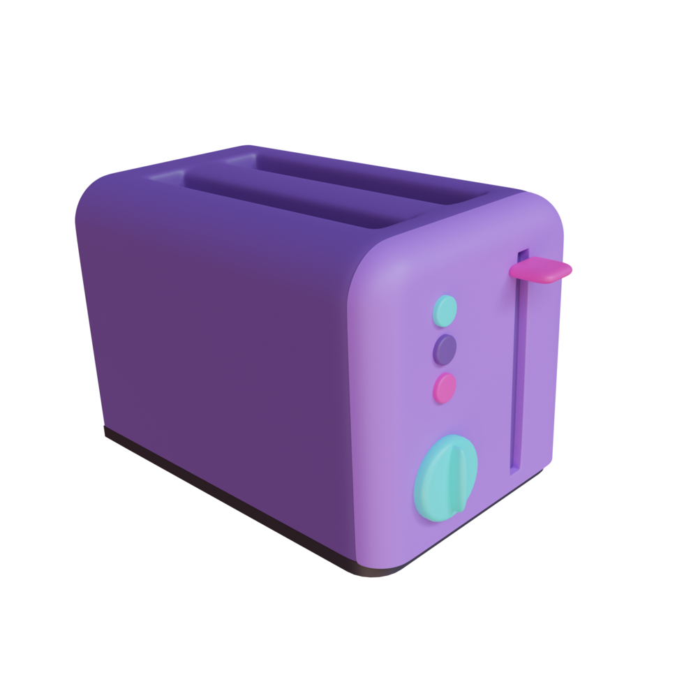 3d render toaster object png