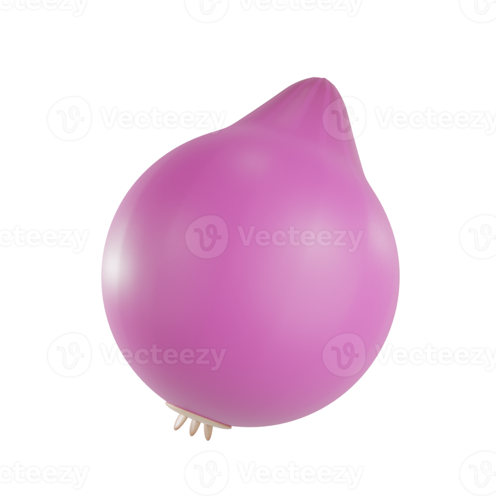 3d render onion object png