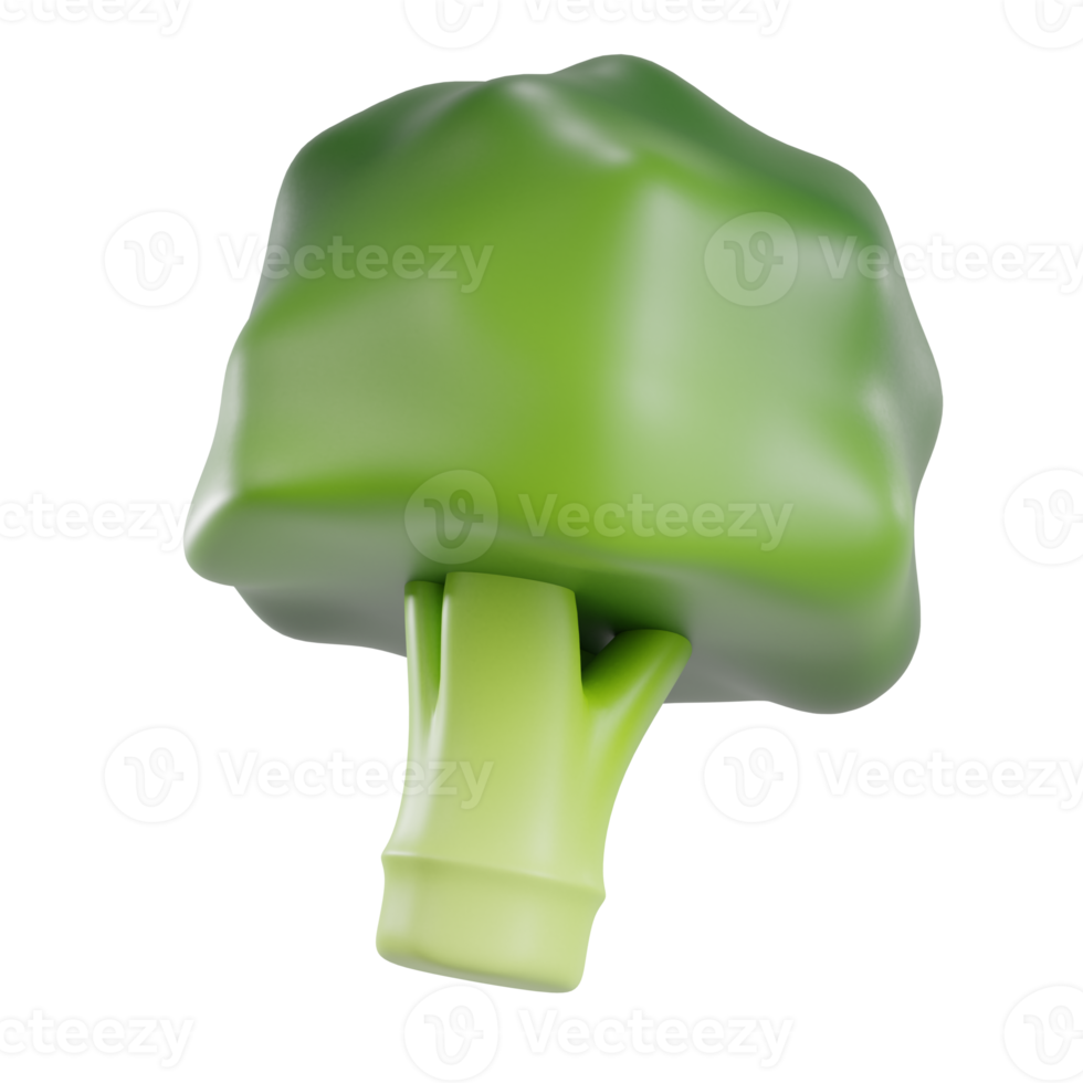 3d render broccoli object png