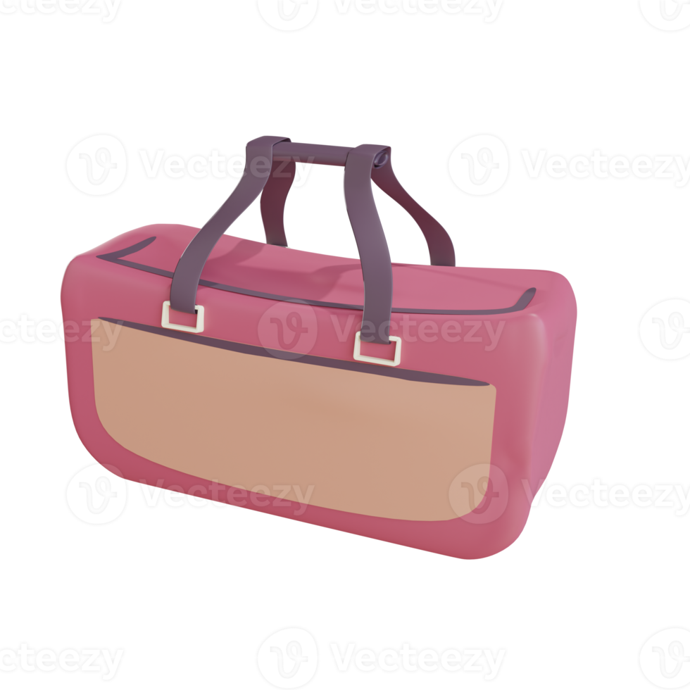 3d Sport bag object with transparent background png
