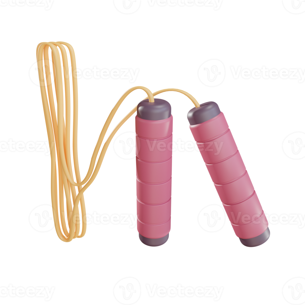 3d Skipping Rope object with transparent background png