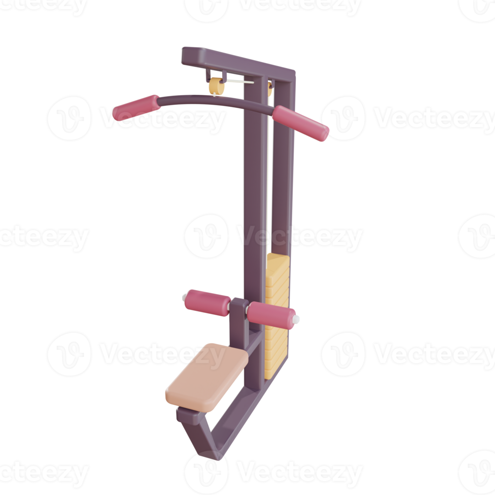 3d Pulldown Machine object with transparent background png