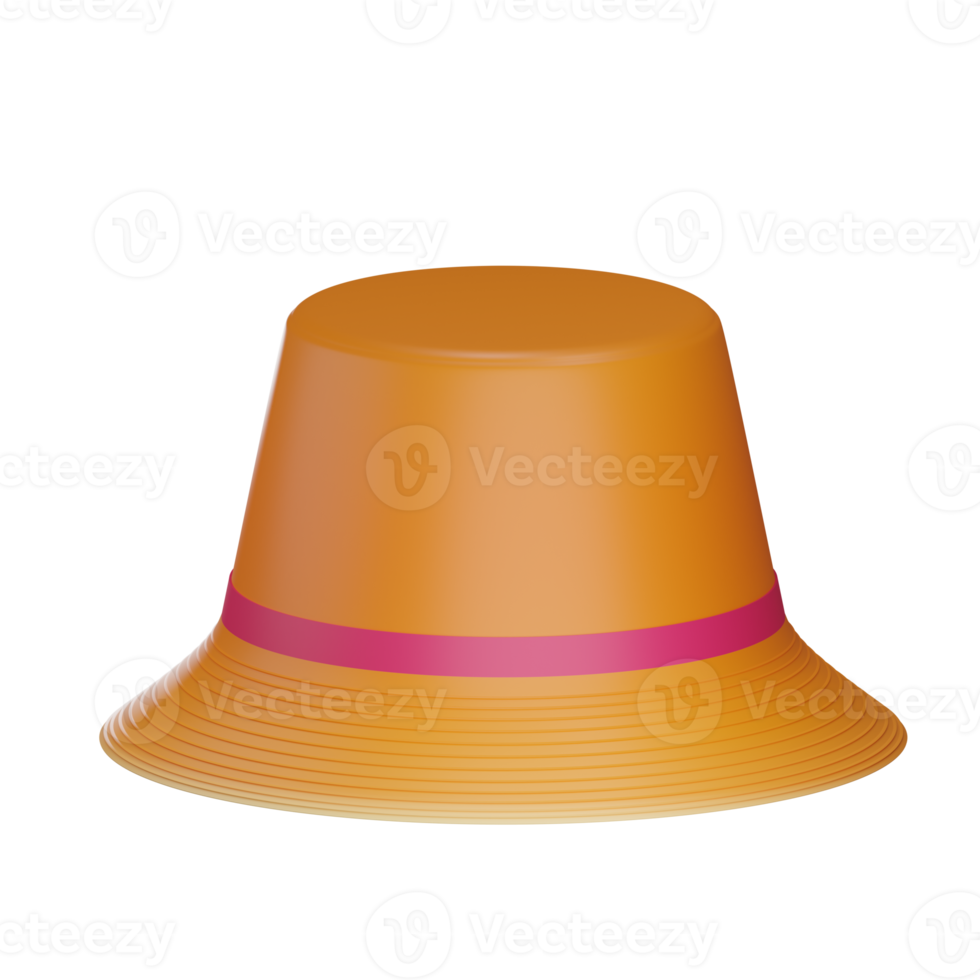 3d Beach hat object with transparent background 8496424 PNG