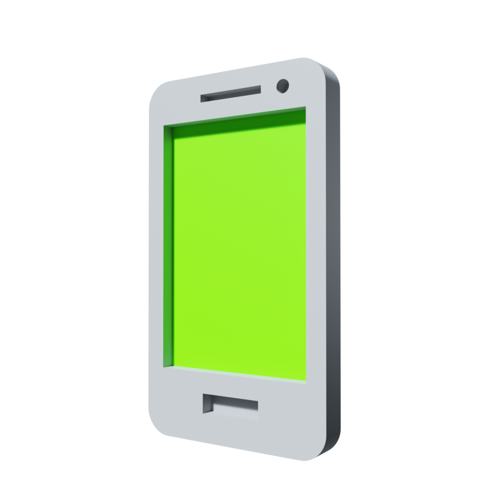 3d icono telefono png transparente.