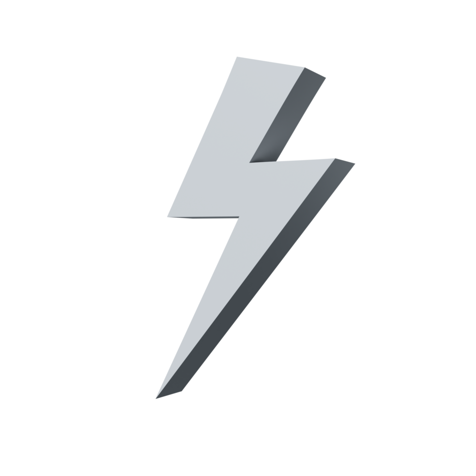 3D-Symbol Blitz png transparent.