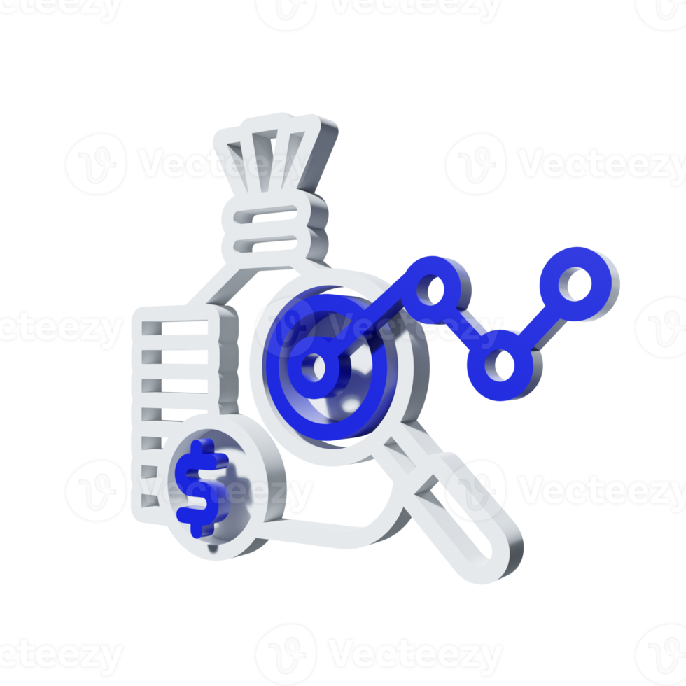 3D Icon Invesment PNG Transparent.