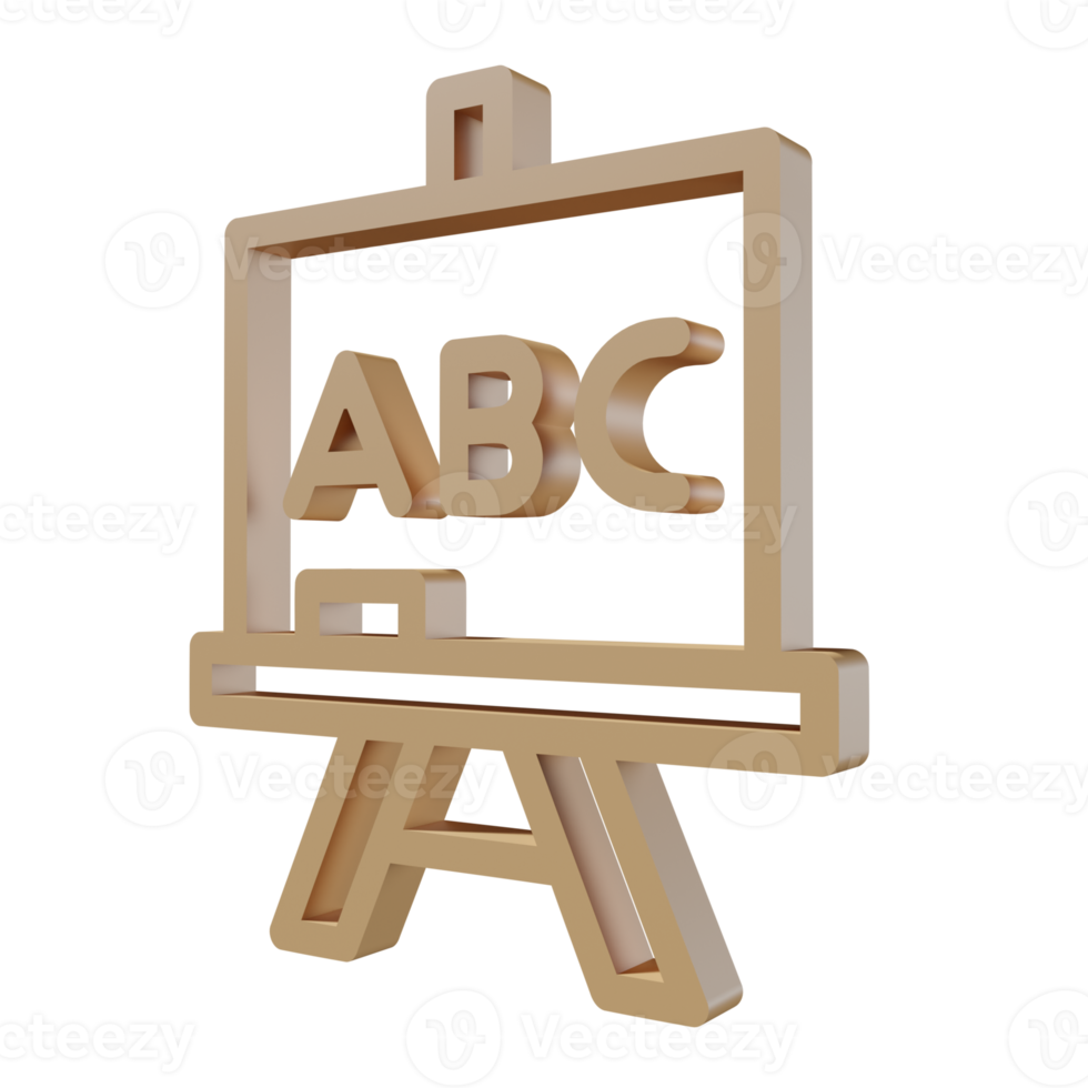 Back to school 3D icon PNG transparent.