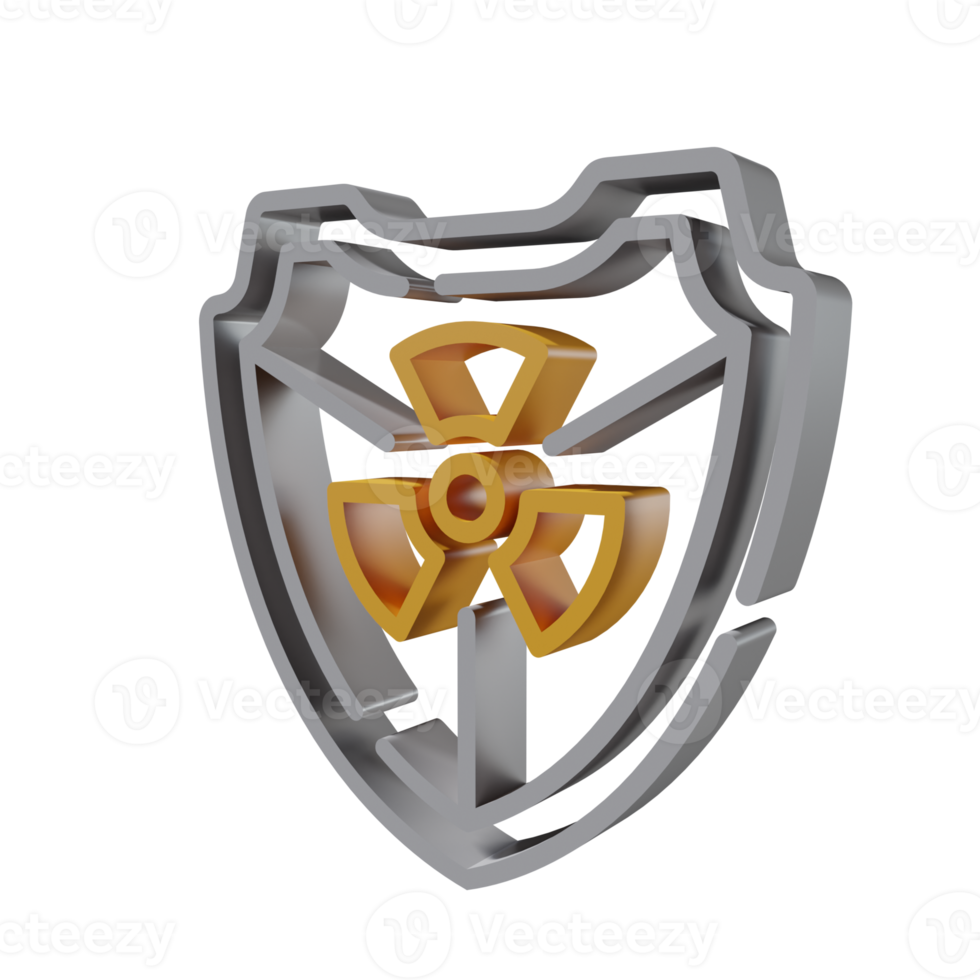 Nukleares 3D-Symbol png transparent