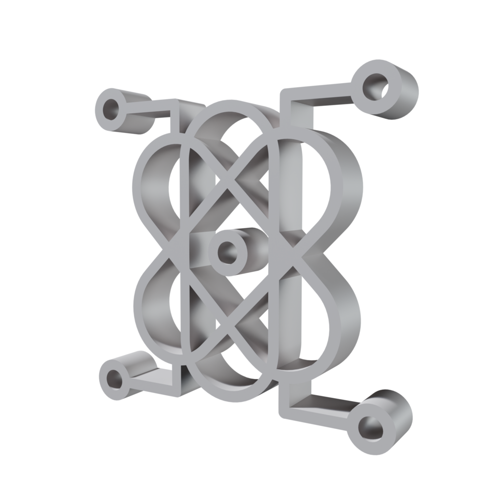 Nukleares 3D-Symbol png transparent