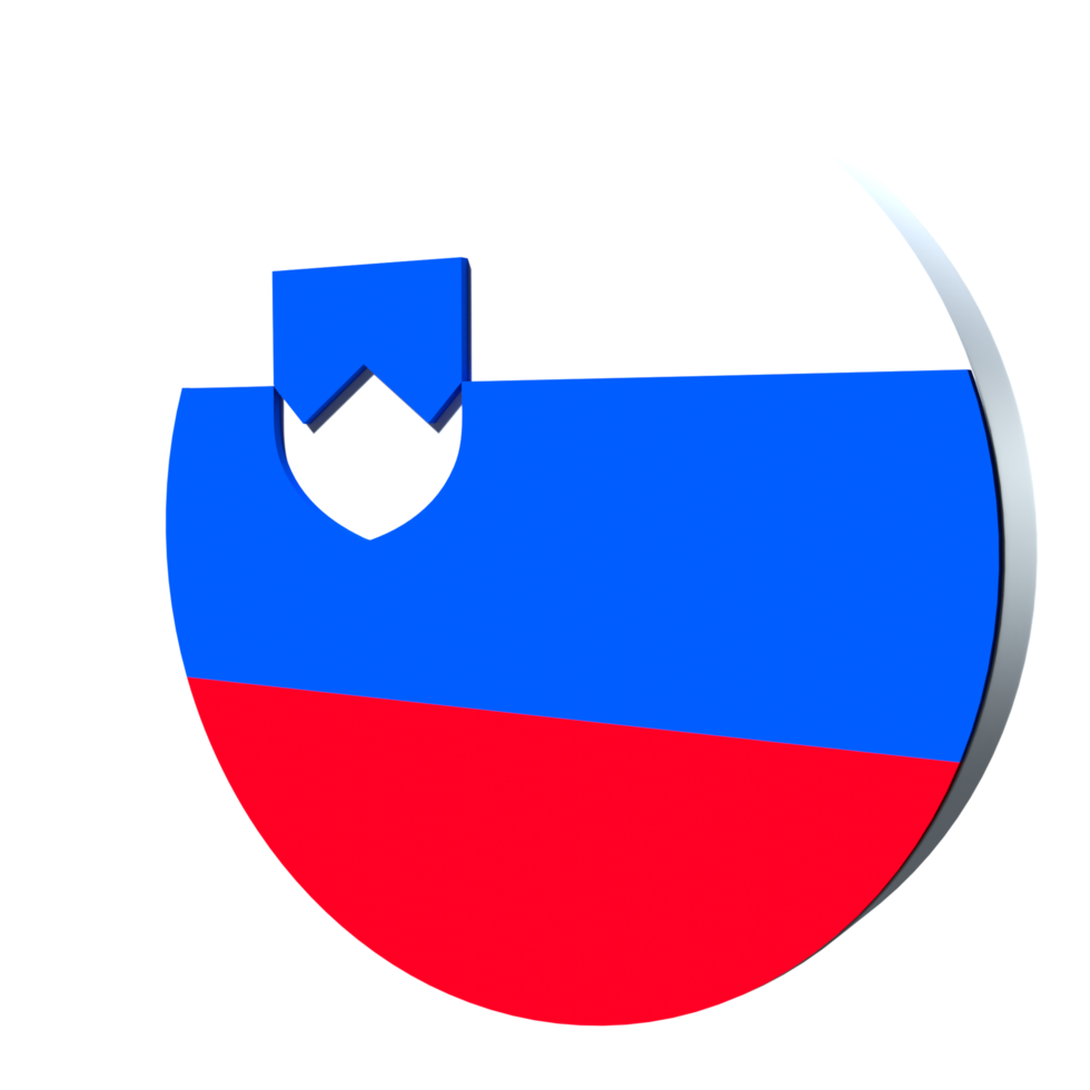 Slovenia flag 3d icon PNG transparent