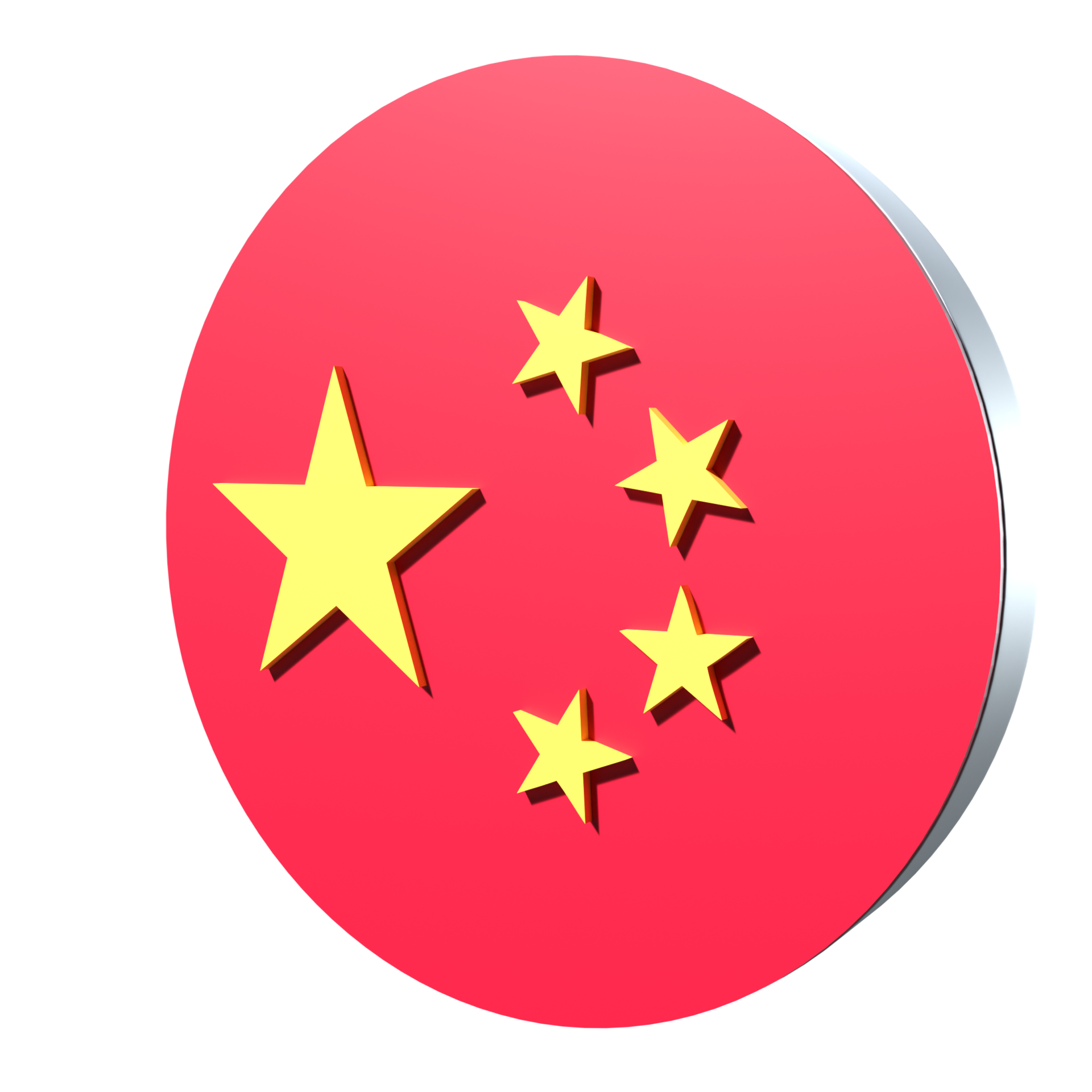 China bandeira ícone 3d png transparente 8496812 PNG