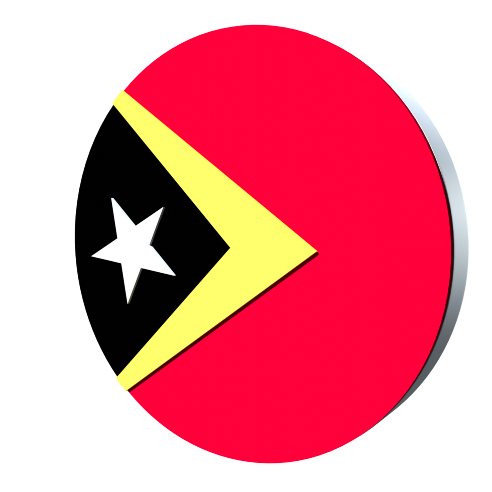 East Timor flag 3d icon PNG transparent