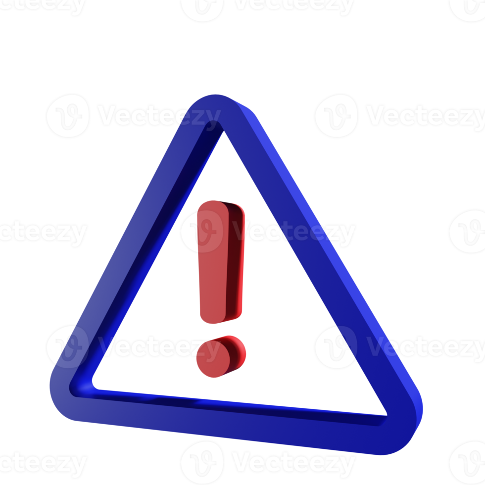 3d icona pericolo png trasparente.