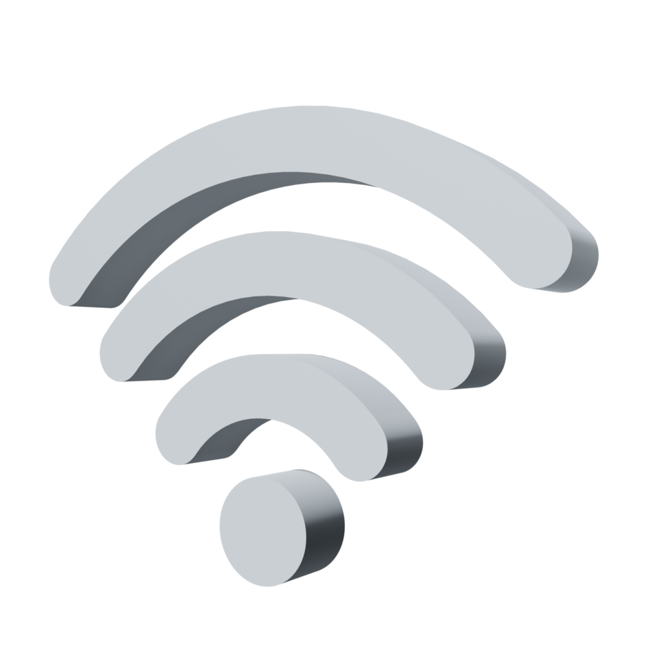 3D Icon Wifi PNG Transparent.