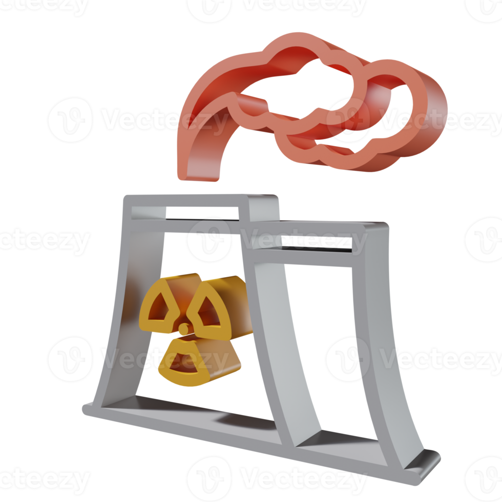 nukleär 3d-ikon png transparent