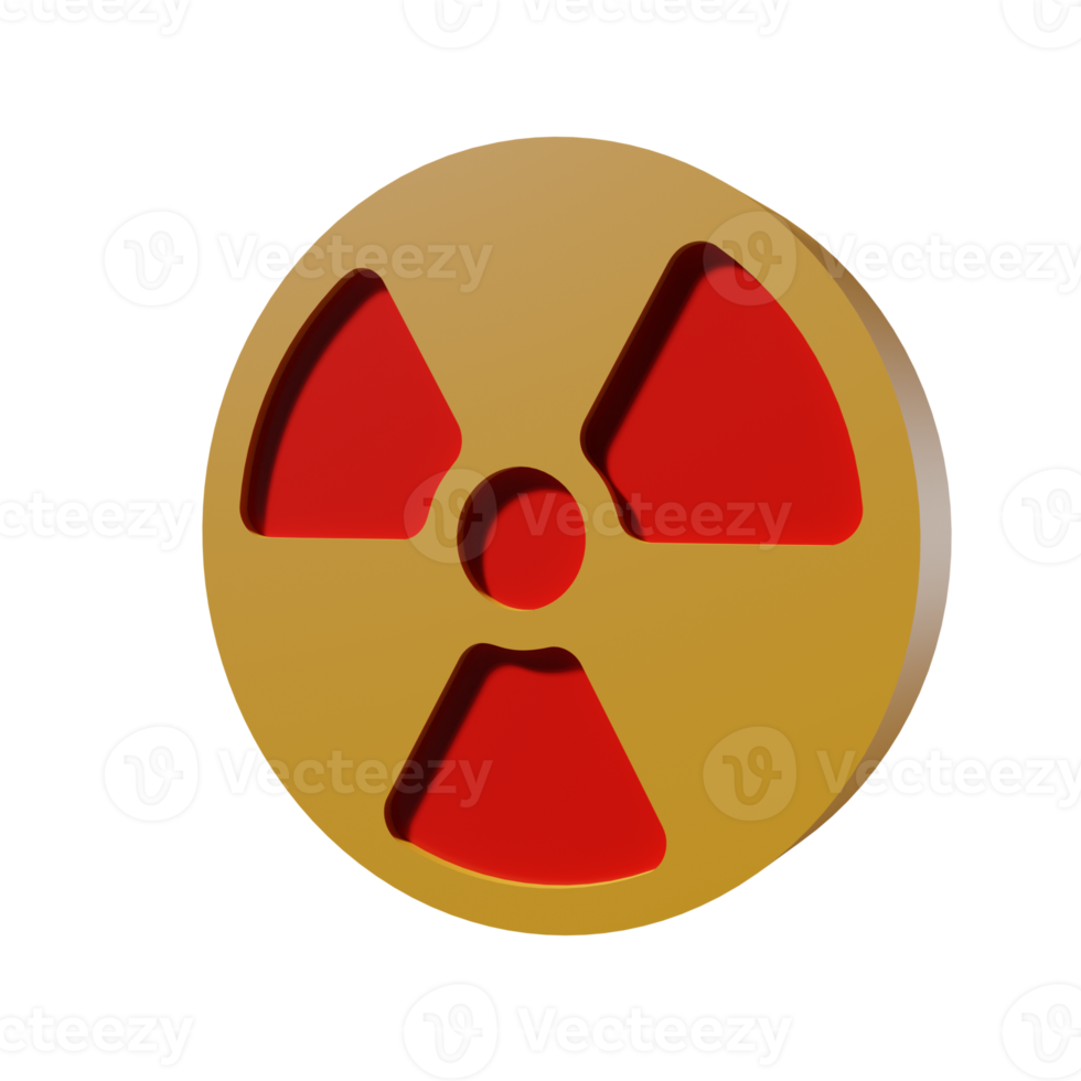 Nuclear 3D icon PNG transparent