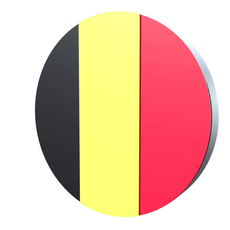 Belgien-Flagge 3D-Symbol png transparent