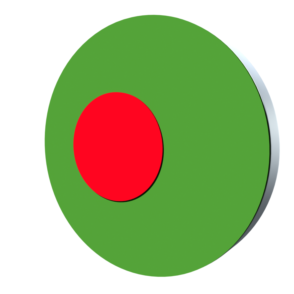 Bangladesh flag 3d icon PNG transparent