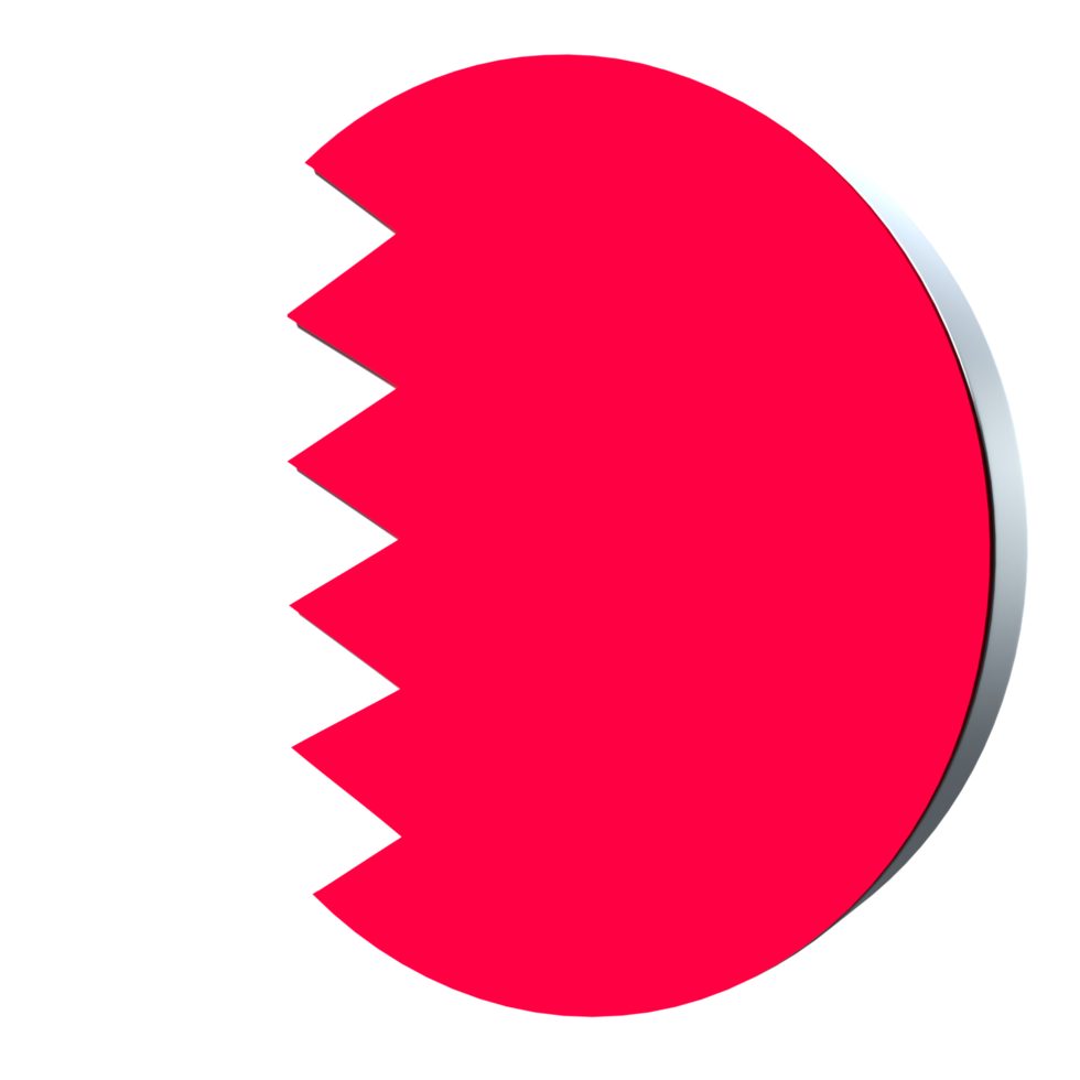 Bahrain-Flagge 3D-Symbol png transparent