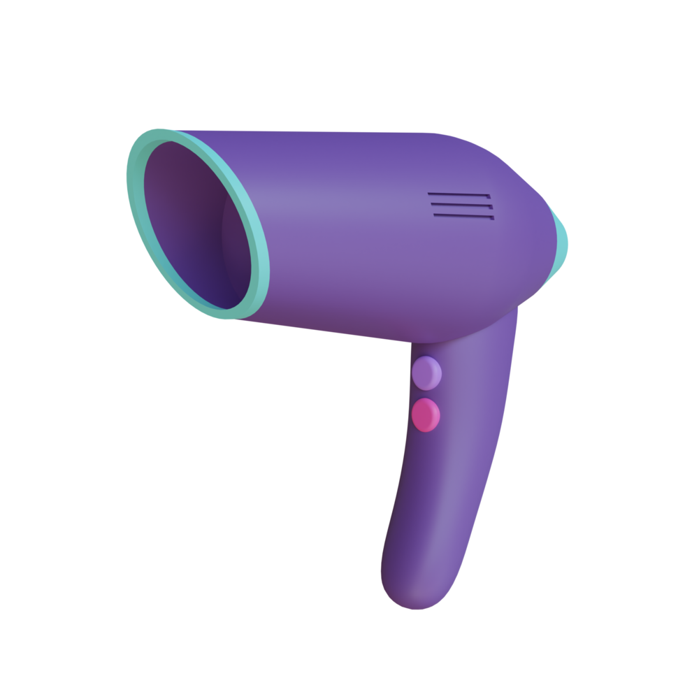 3d Render hair dryer object png