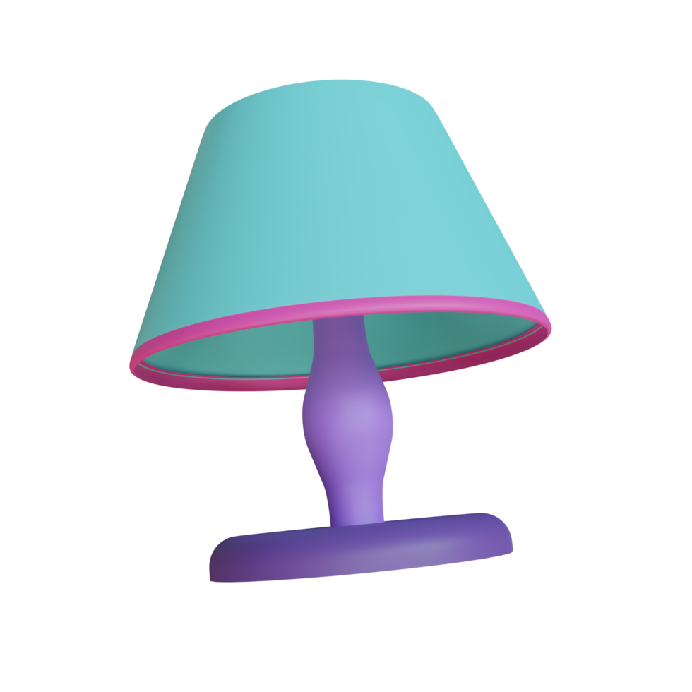 Objet de lampe de table de rendu 3D png