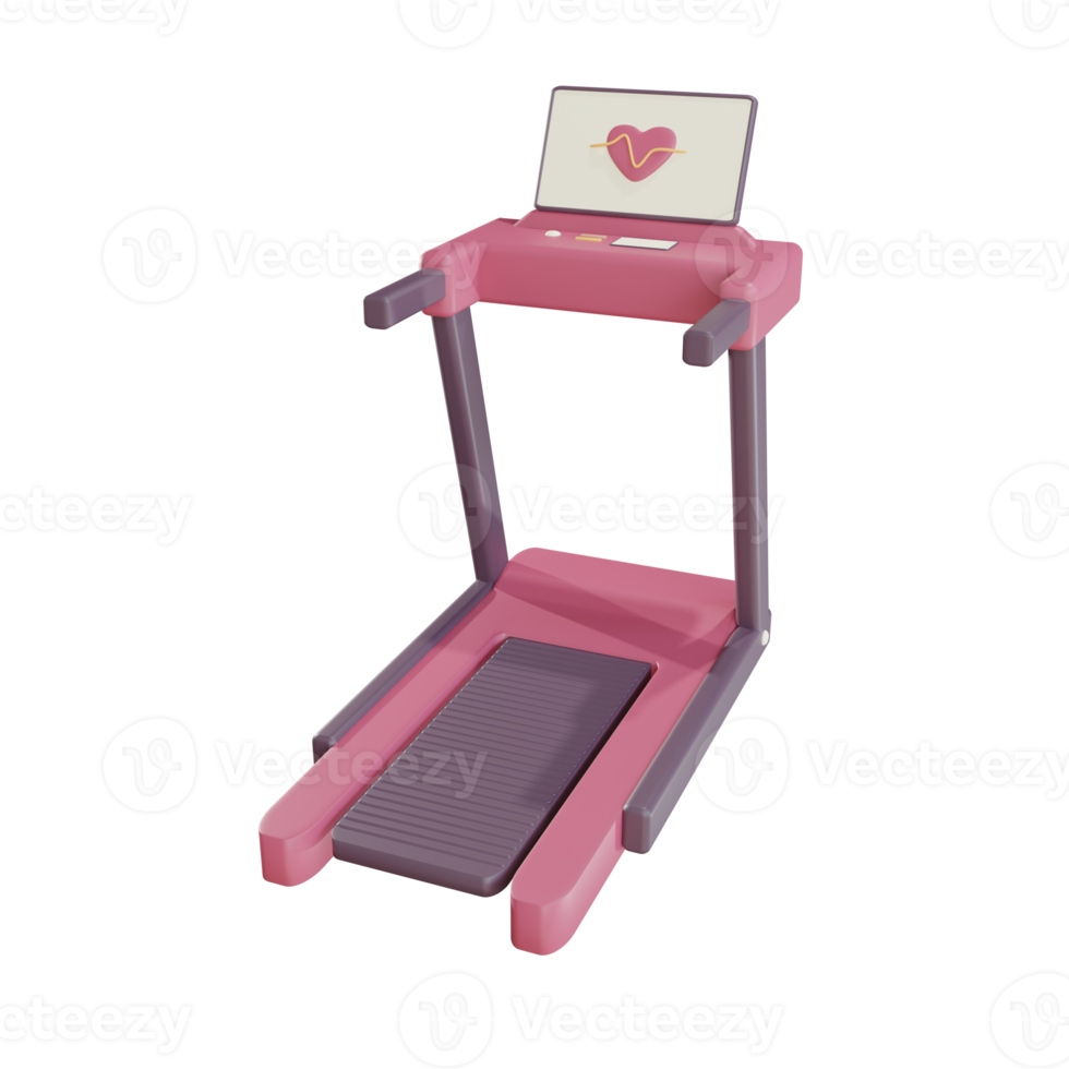 3d Treadmill object with transparent background png