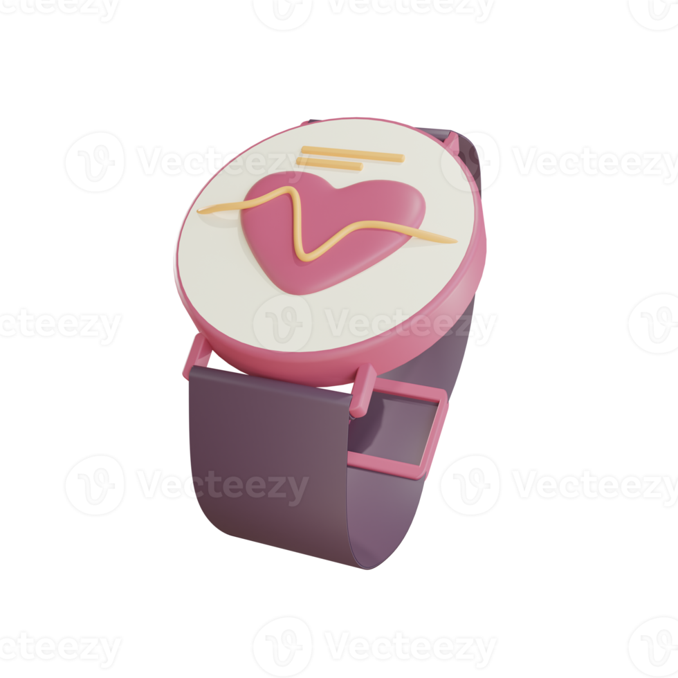 3d smartwatch object with transparent background png
