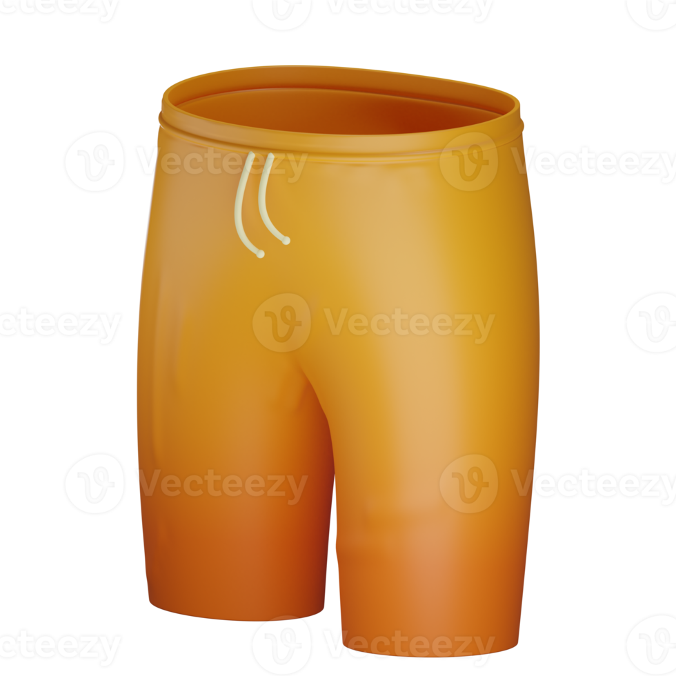 3d summer shorts object with transparent background png