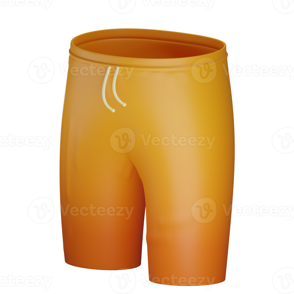 objeto de shorts de verão 3d com fundo transparente png