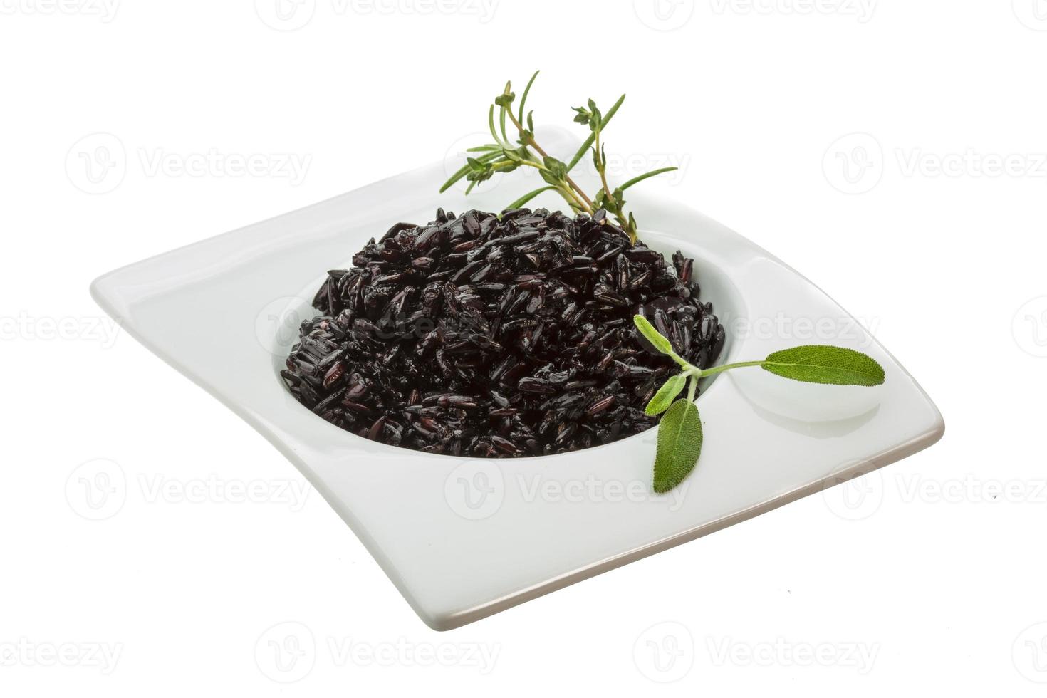 Black boiled rice photo