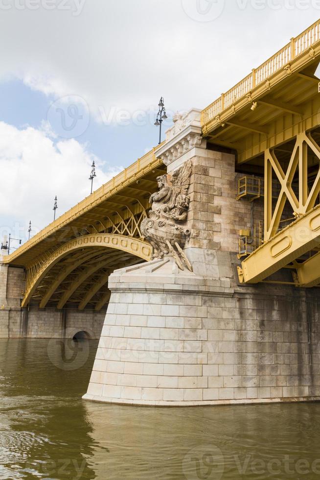 Scenic view of the recently renewed Margit bridge in Budapest. photo