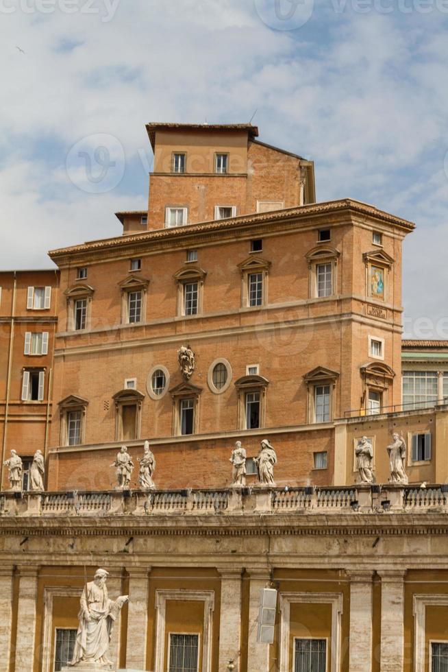 Buildings in Vatican, the Holy See within Rome, Italy. Part of Saint Peter's Basilica. photo