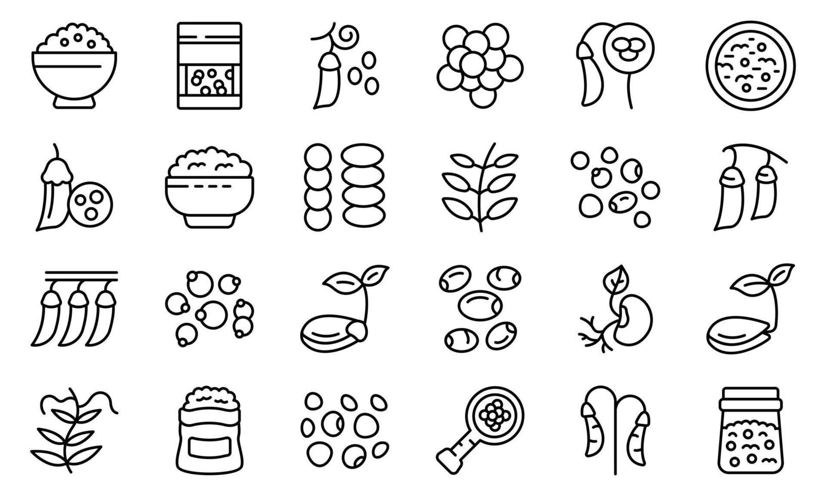 Lentil icon, outline style vector