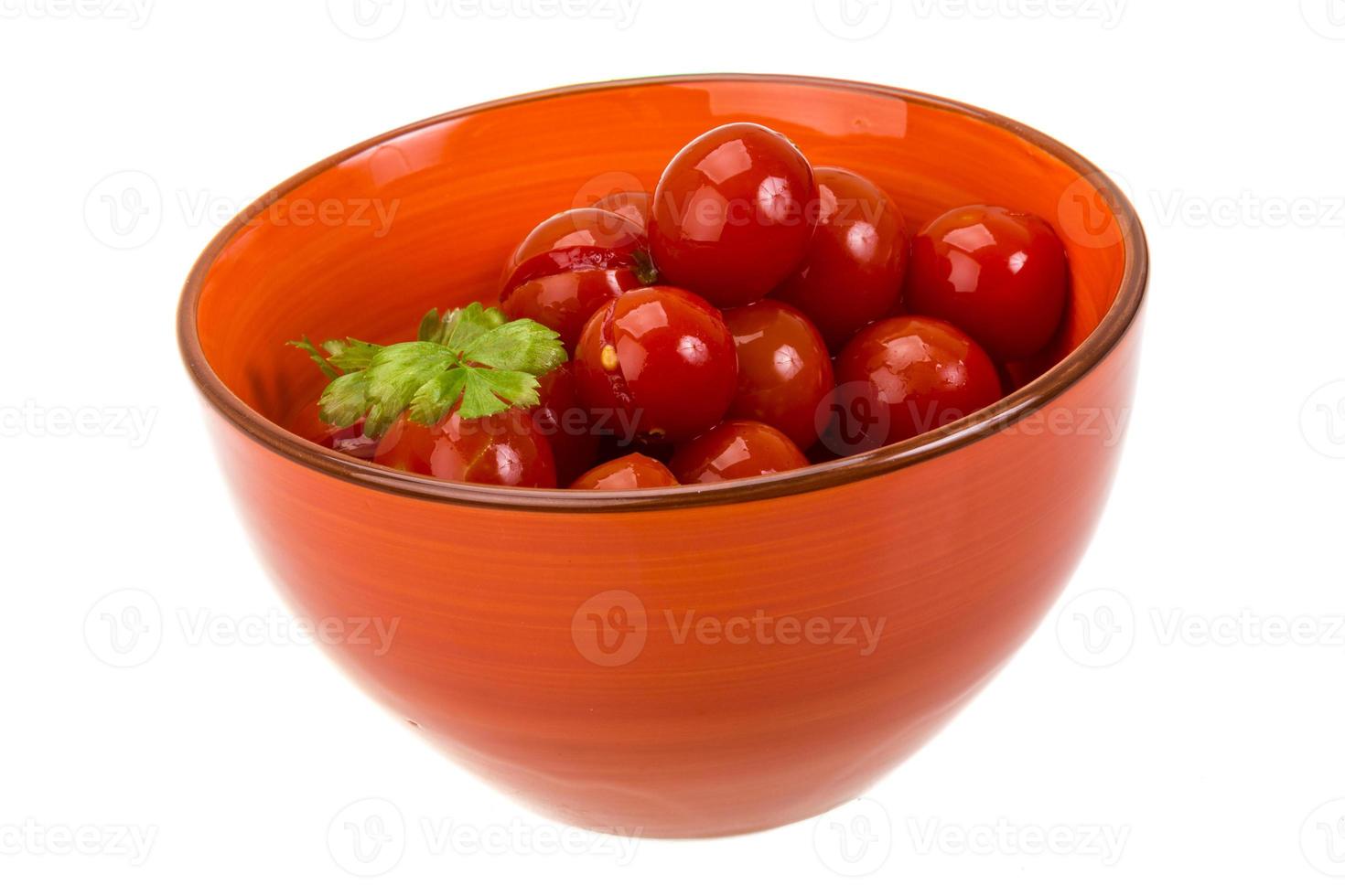 Marinated cherry tomato photo