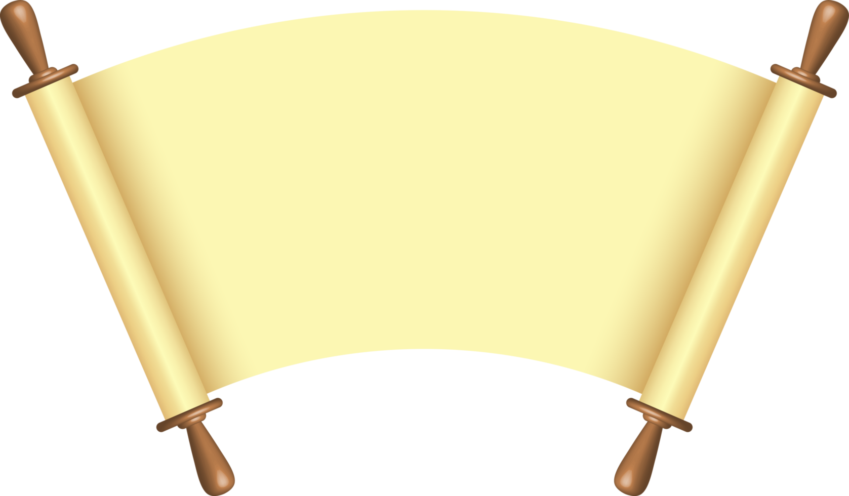 Blank paper scroll png illustration