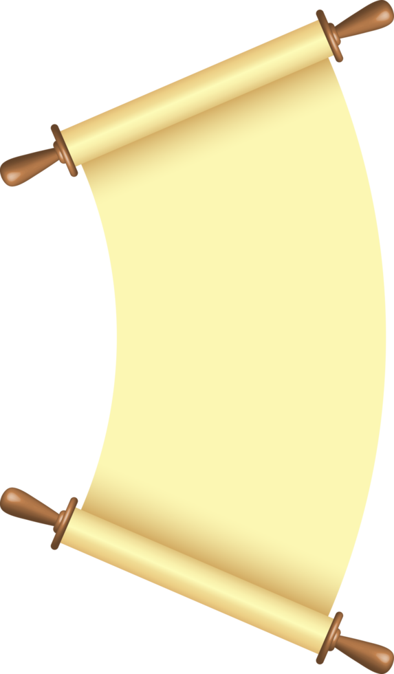 Blank paper scroll png illustration